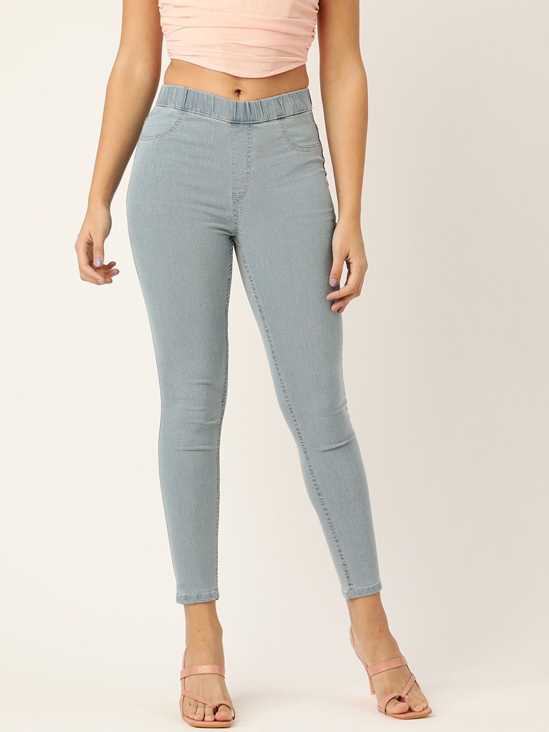 

DressBerry Women Blue Solid Denim Jeggings