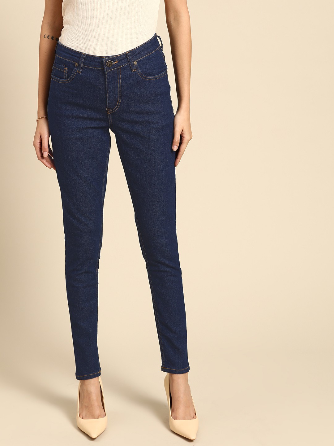 

all about you Women Navy Blue Skinny Fit Stretchable Jeans