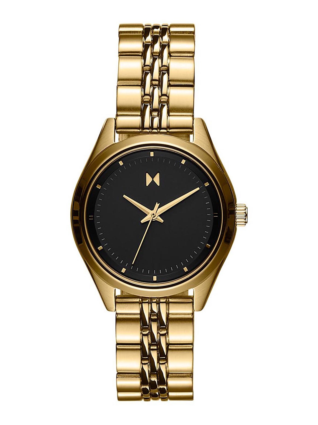 

MVMT Women Black Dial & Gold Toned Bracelet Style Straps Analogue Watch 28000161
