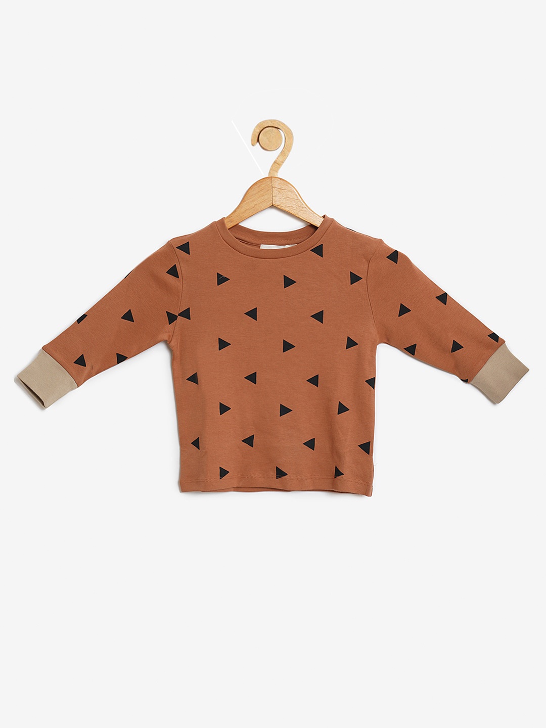 

Creative Kids Girls Brown Printed Organic Cotton Sweatshirt