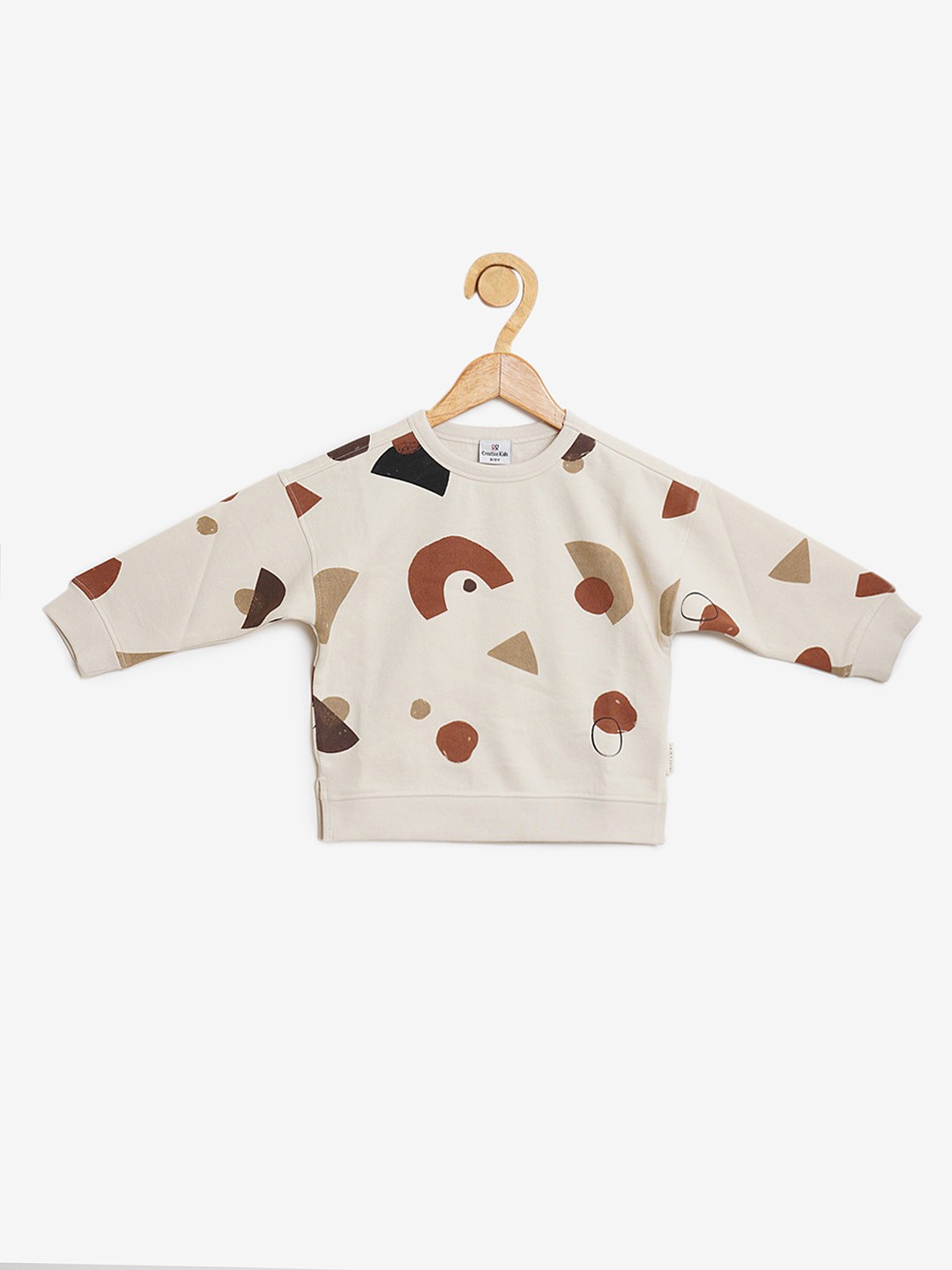 

Creative Kids Girls Off White Printed Organic Cotton Sweatshirt