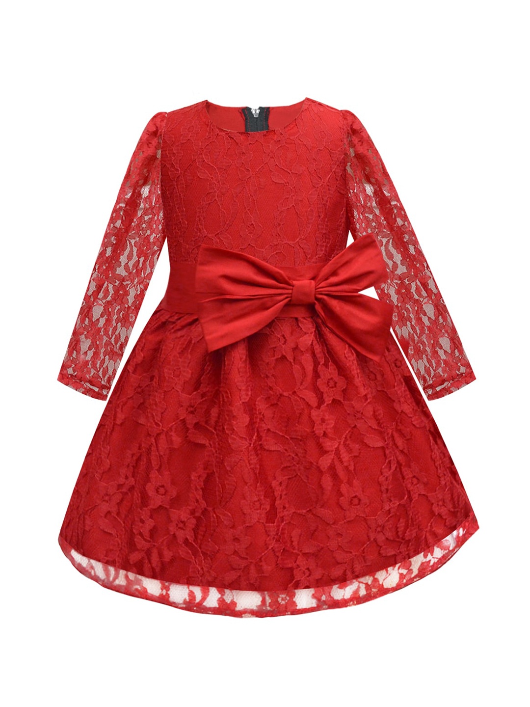 

A.T.U.N. Red Floral Lace Dress