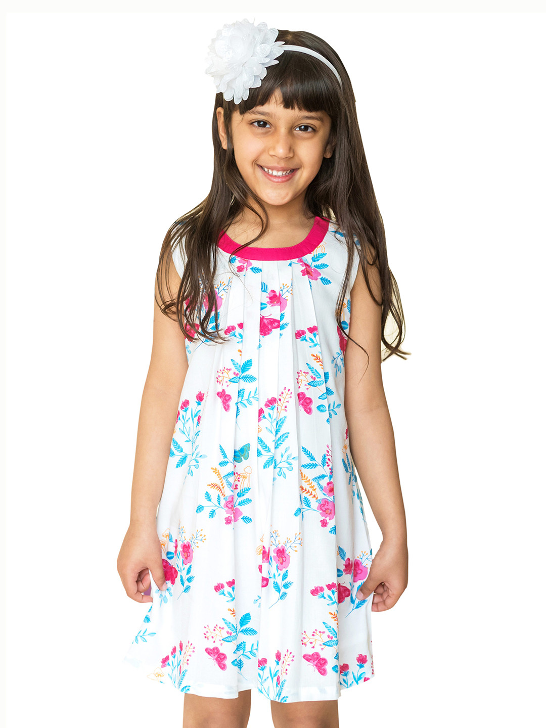 

Campana White & Pink Floral Dress