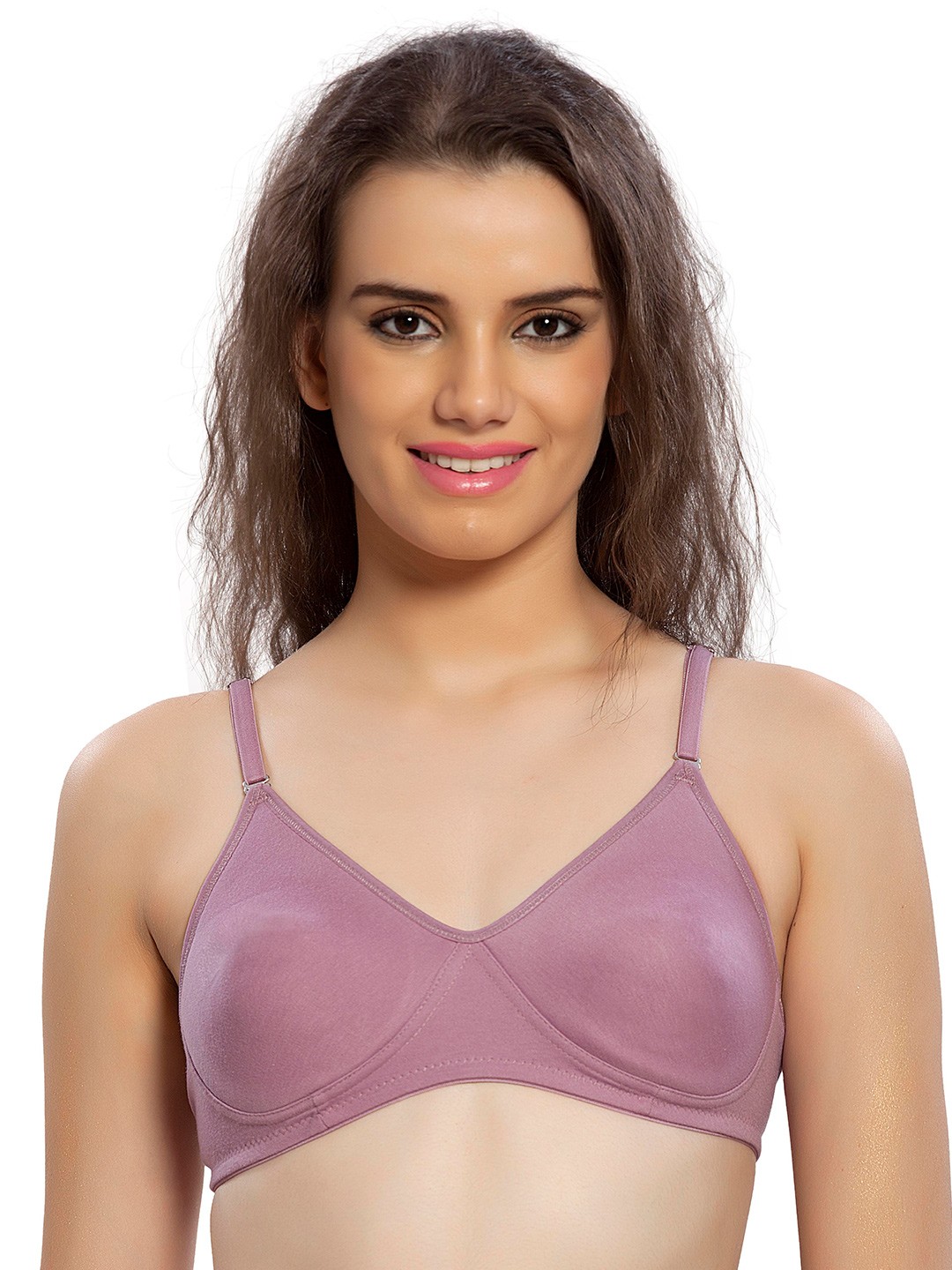 

Lady Love Pink Solid Non Padded Non Wired T Shirt Bra