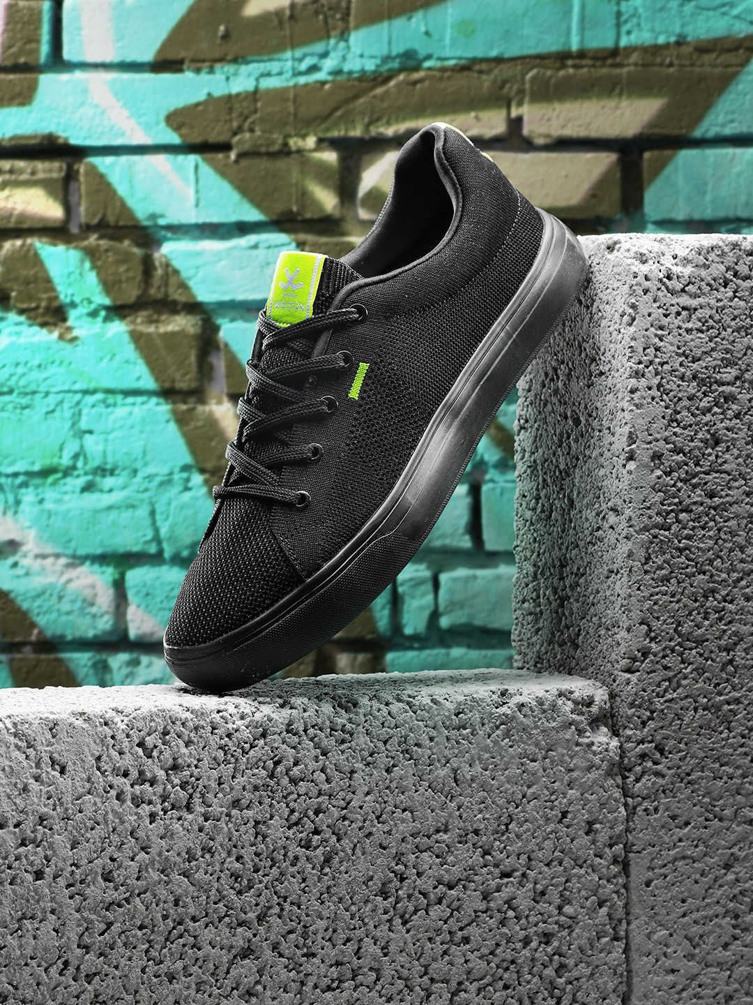 

WROGN Men Black Woven Design Sneakers