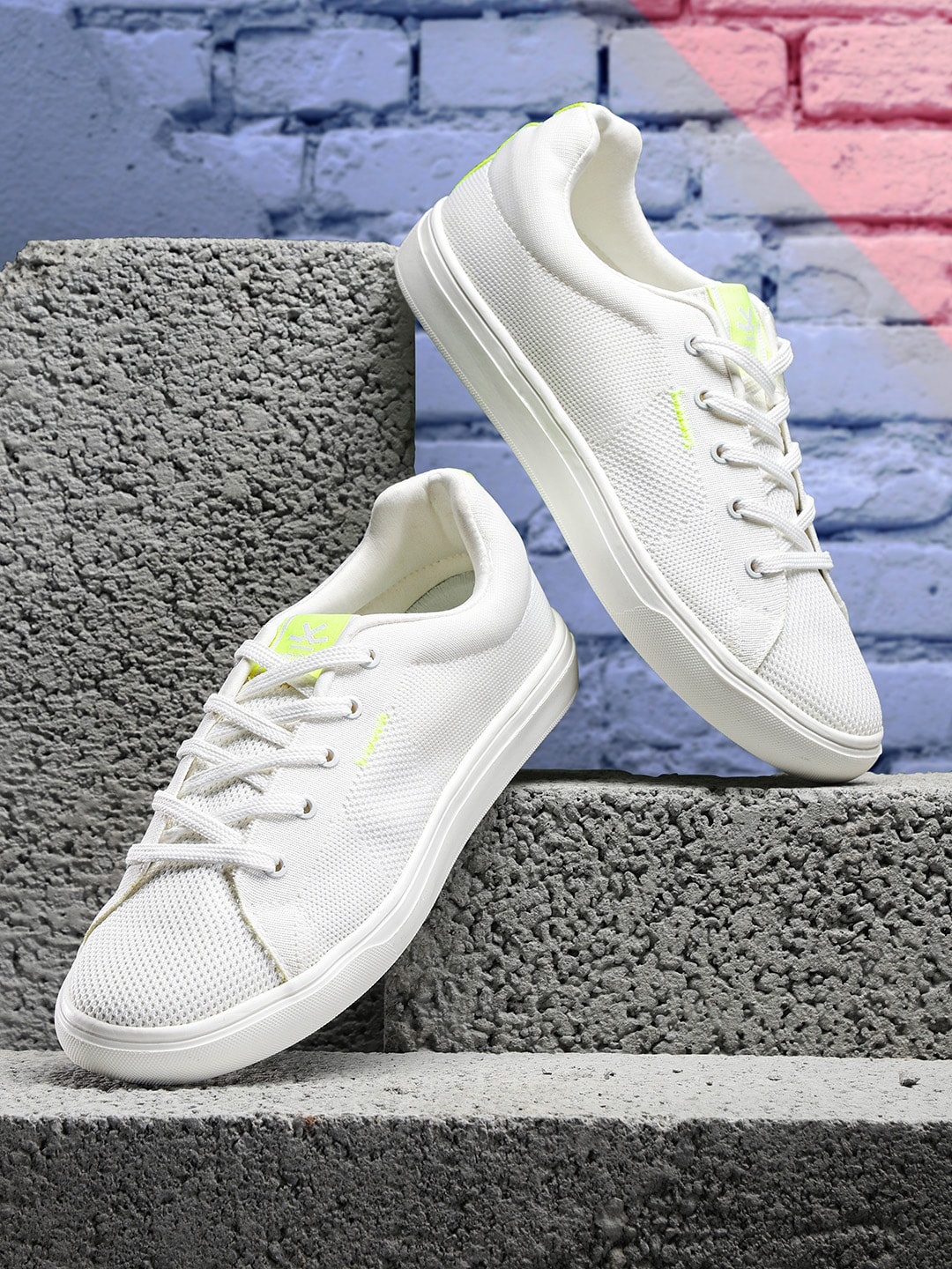 

WROGN Men White Woven Design Sneakers