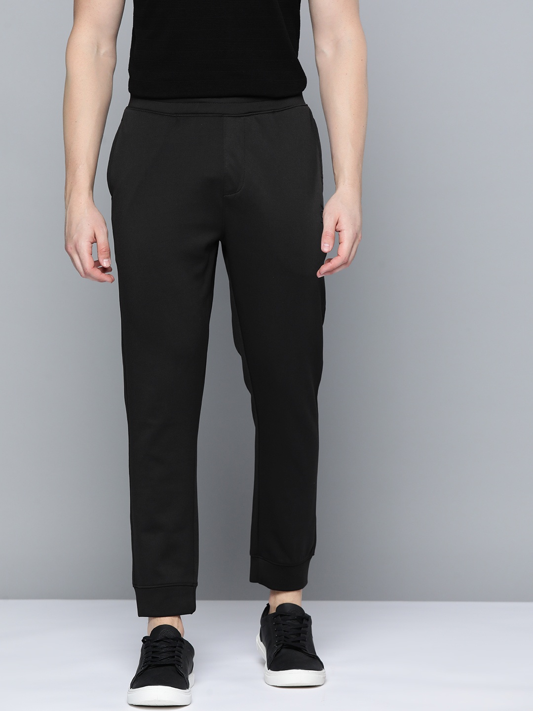 

ether Men Brand Logo Applique Detail Joggers, Black