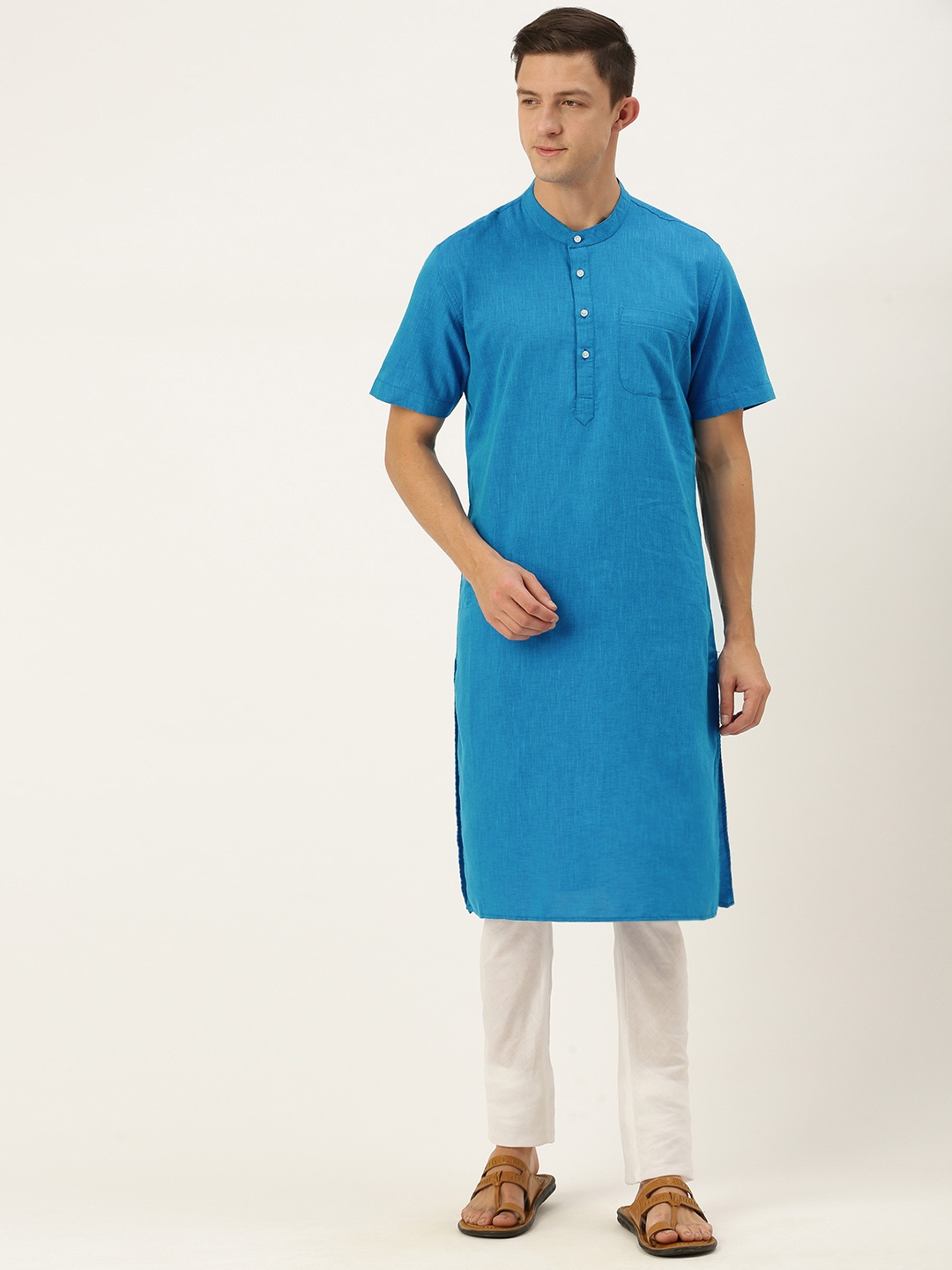 

IVOC Men Blue Straight Kurta