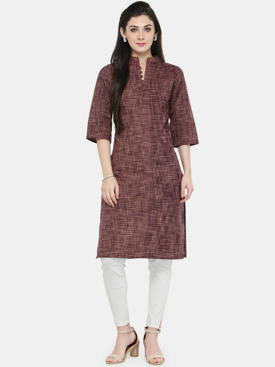

Sayesha Women Brown Printed Pure Cotton Kurta