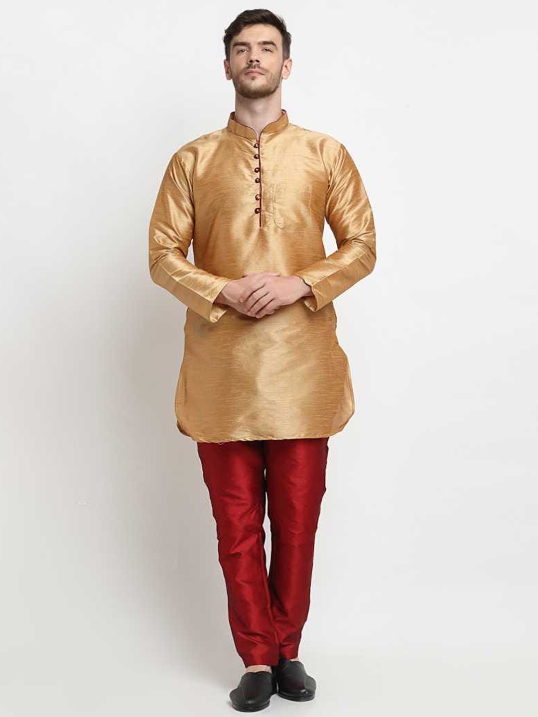 

Benstoke Men Copper-Toned Pathani Kurta