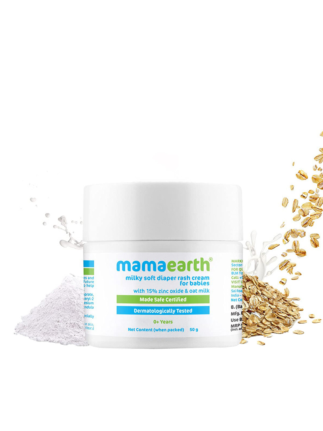 

Mamaearth Milky Soft Diaper Rash Cream for Babies - 50 g, White