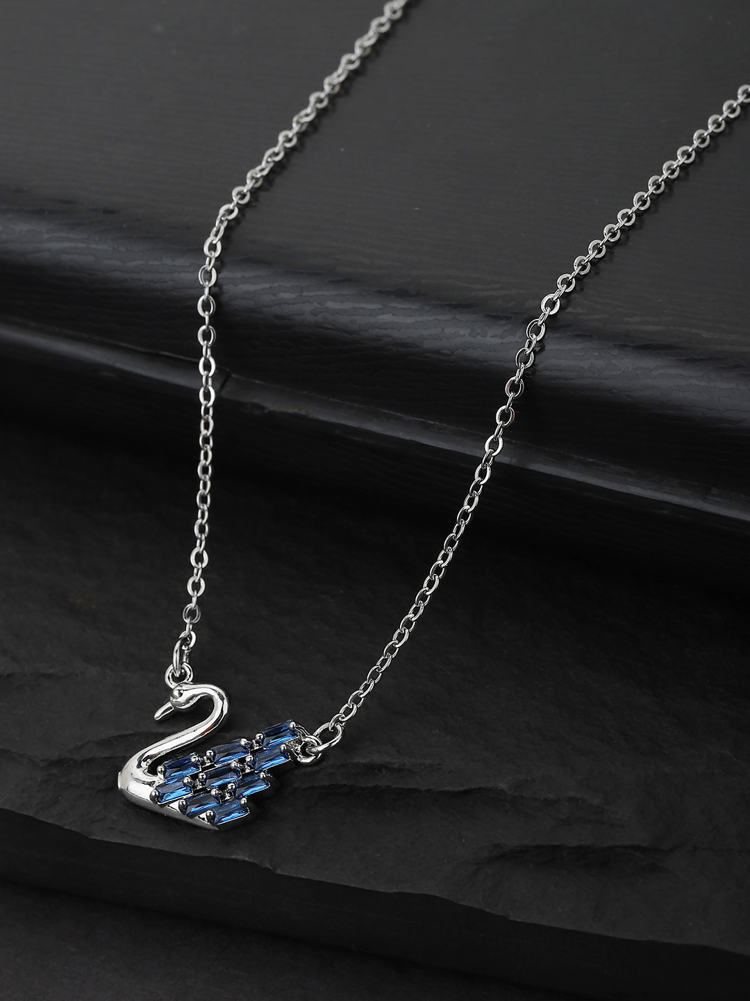 

Carlton London Copper Cubic Zirconia Silver-Plated Necklace