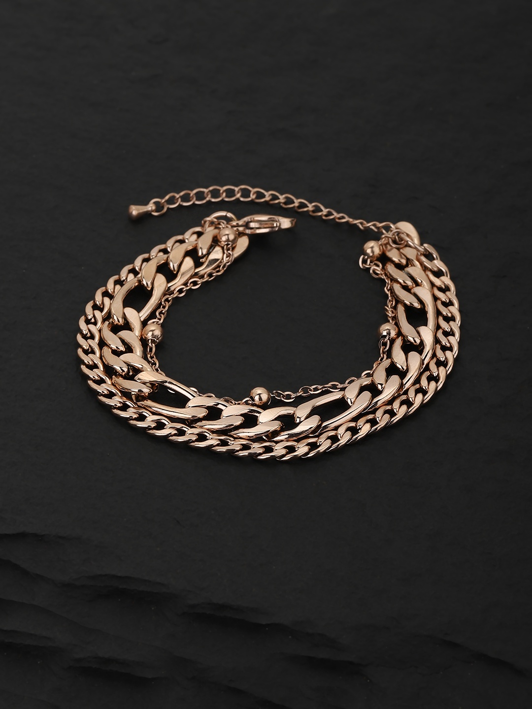

Carlton London Women Rose Gold Multistrand Bracelet