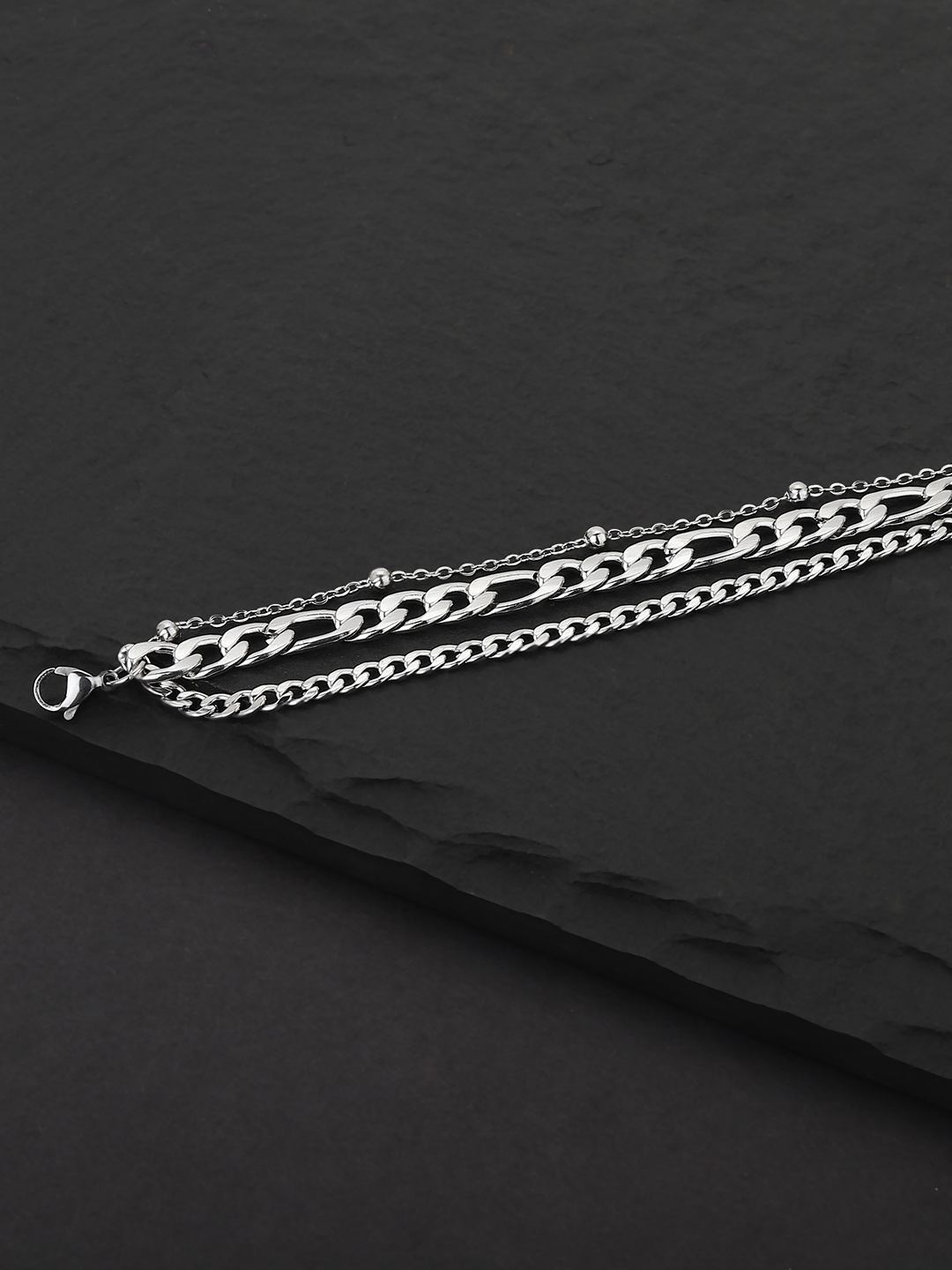 

Carlton London Women Silver-Toned Multistrand Bracelet