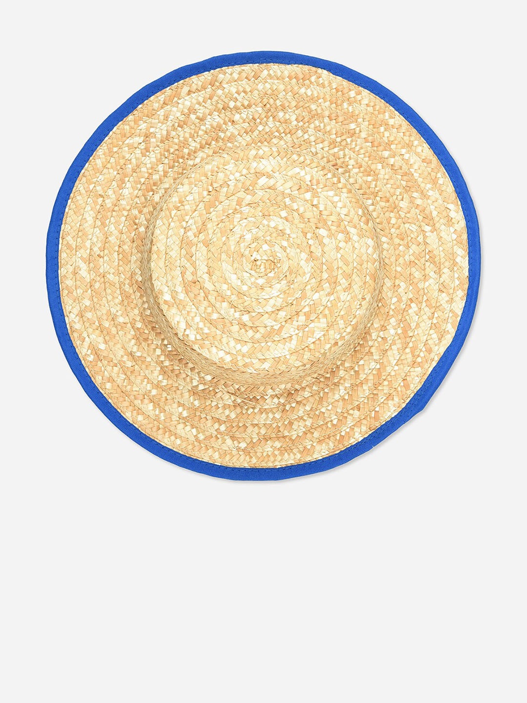 

Toniq Kids Girls Camel Brown & Blue Woven Sun Hat