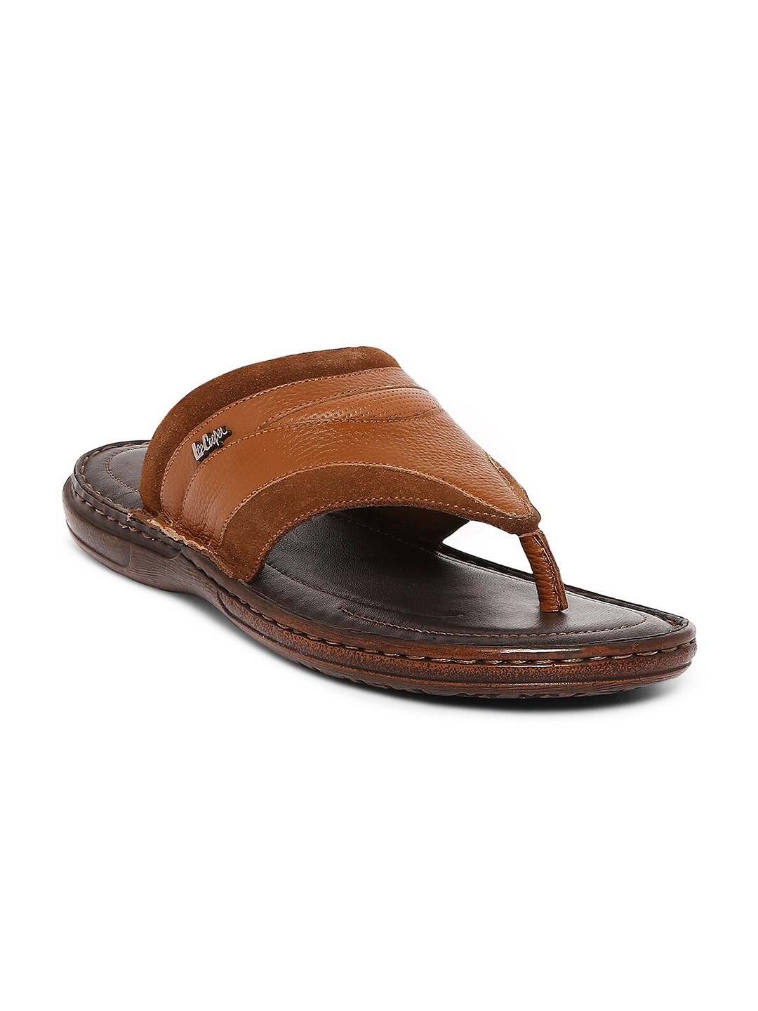 

Lee Cooper Men Tan Leather Comfort Sandals