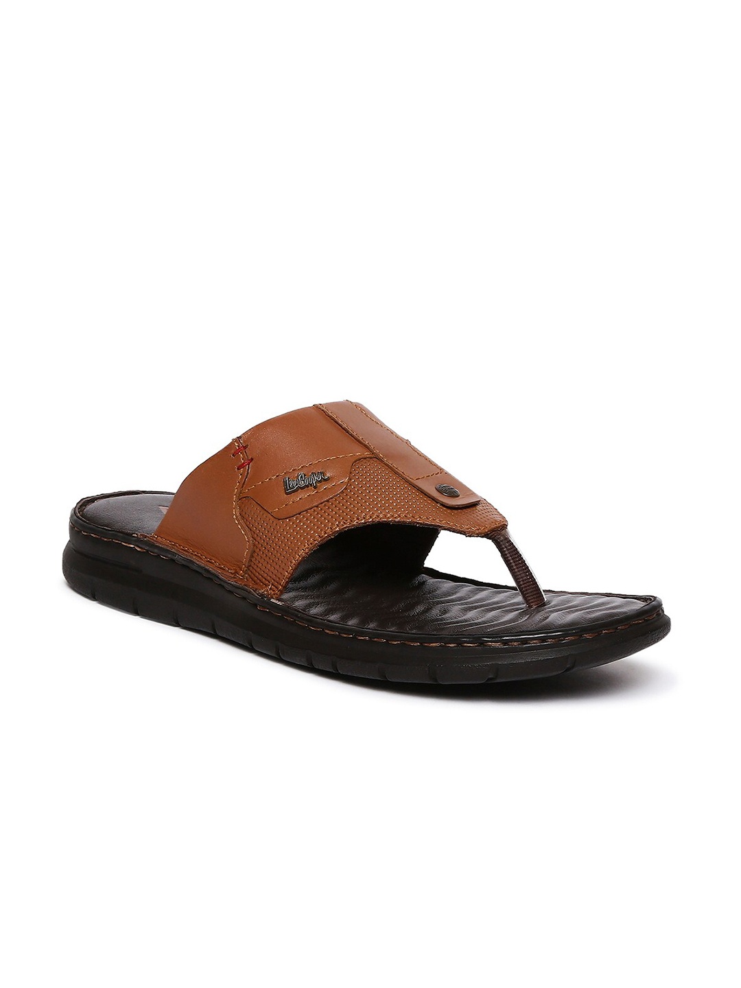 

Lee Cooper Men Tan Leather Comfort Sandals