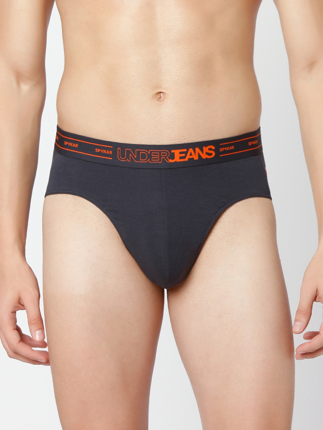 

Underjeans by Spykar Men Grey Cotton Blend Brief
