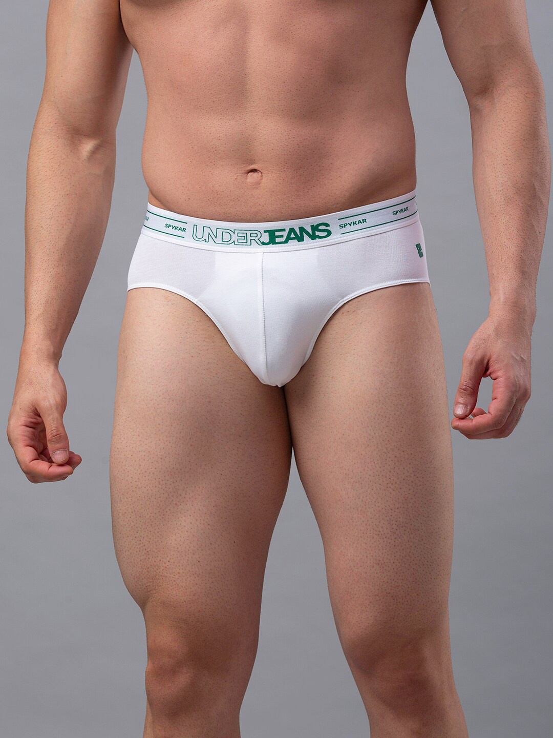 

UnderJeans by Spykar Men Cotton Blend Brief, White