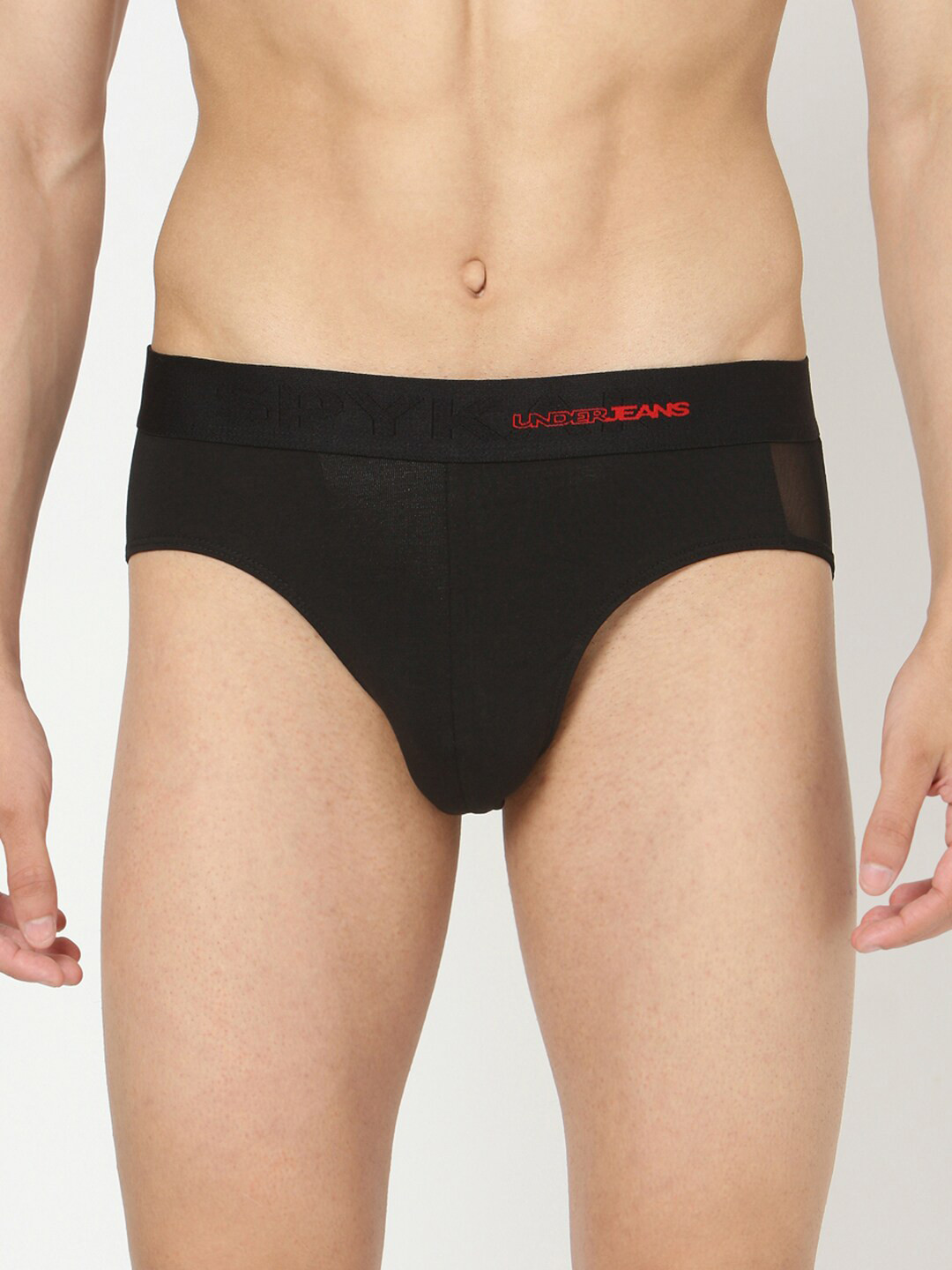 

Underjeans by Spykar Men Black Cotton Blend Brief