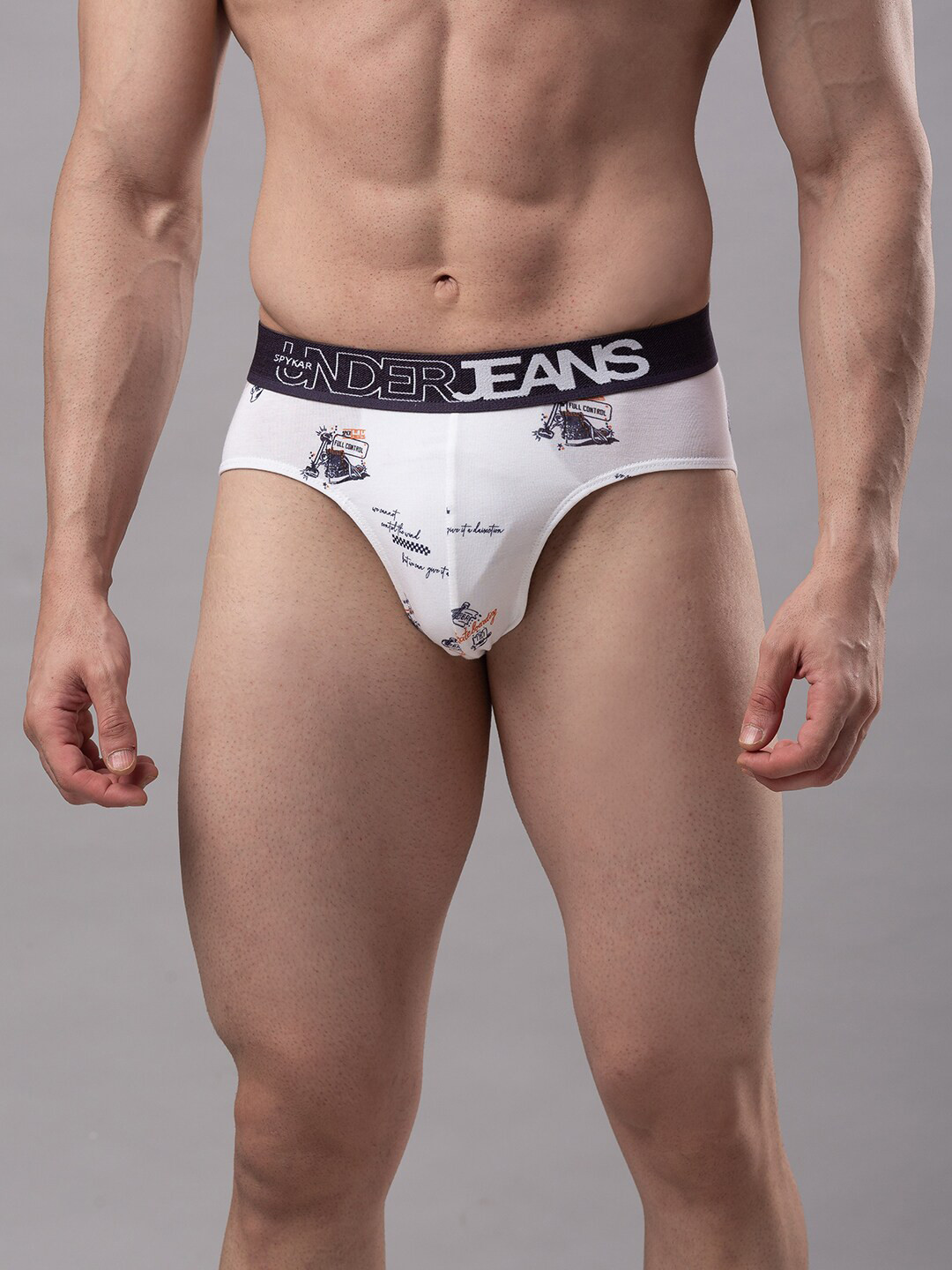 

Underjeans by Spykar Men Cotton Blend Brief, White