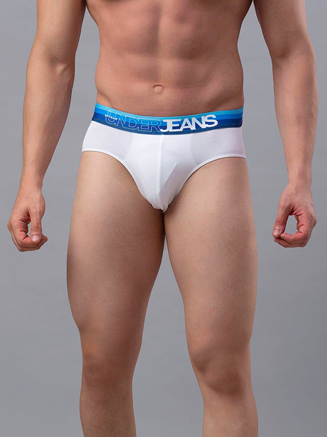 

UnderJeans by Spykar Men Cotton Blend Brief, White