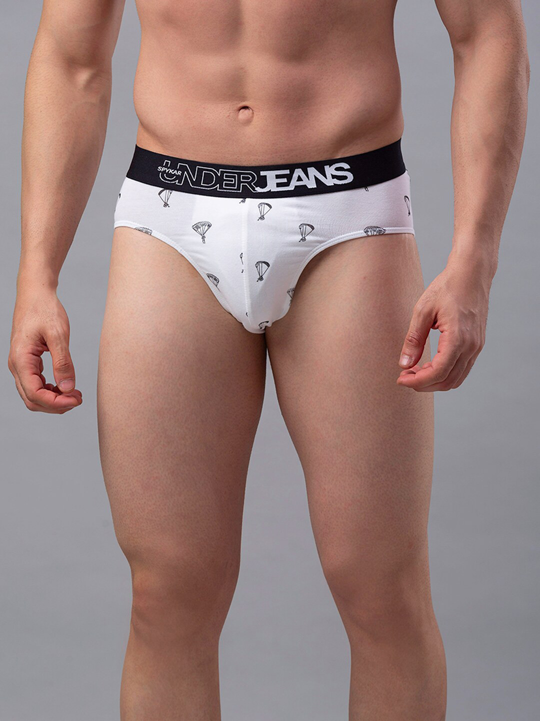 

Underjeans by Spykar Men Cotton Blend Brief, White