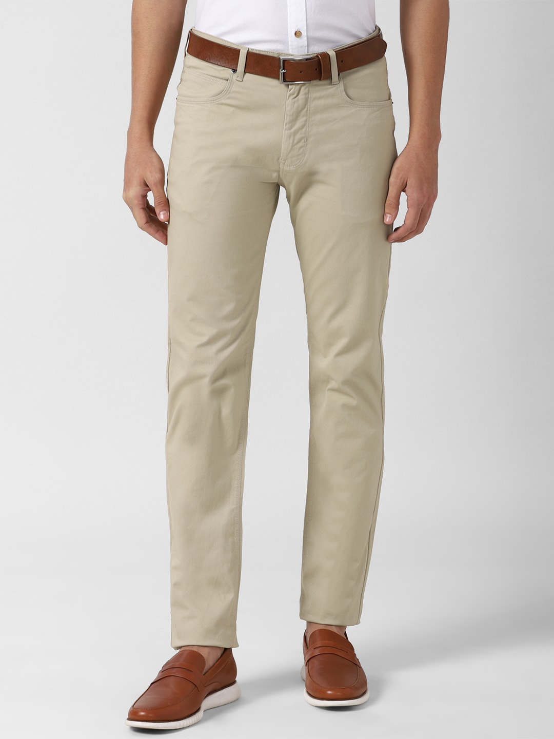 

Peter England Casuals Men Beige Slim Fit Chinos