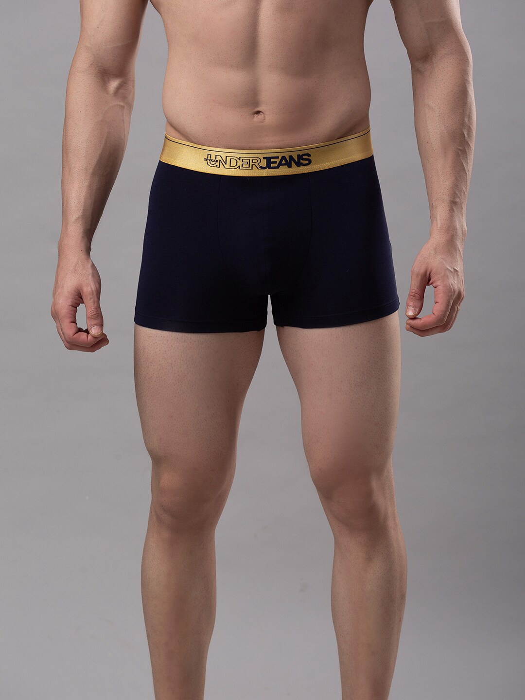 

UnderJeans by Spykar Men Cotton Blend Trunk, Navy blue