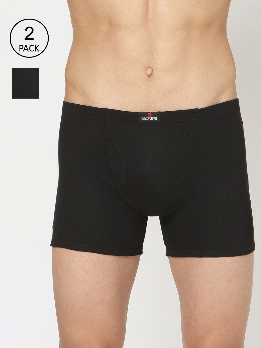 

Underjeans by Spykar Men Pack of 2 Cotton Blend Trunk, Black