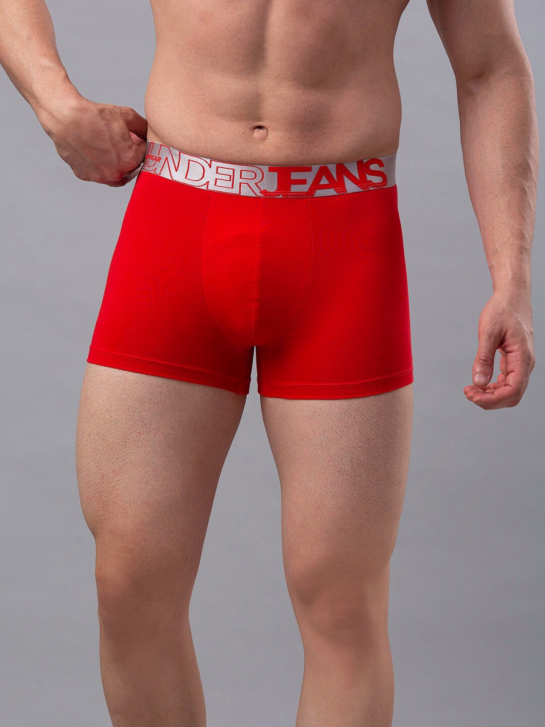 

Underjeans by Spykar Men Cotton Blend Trunk, Red