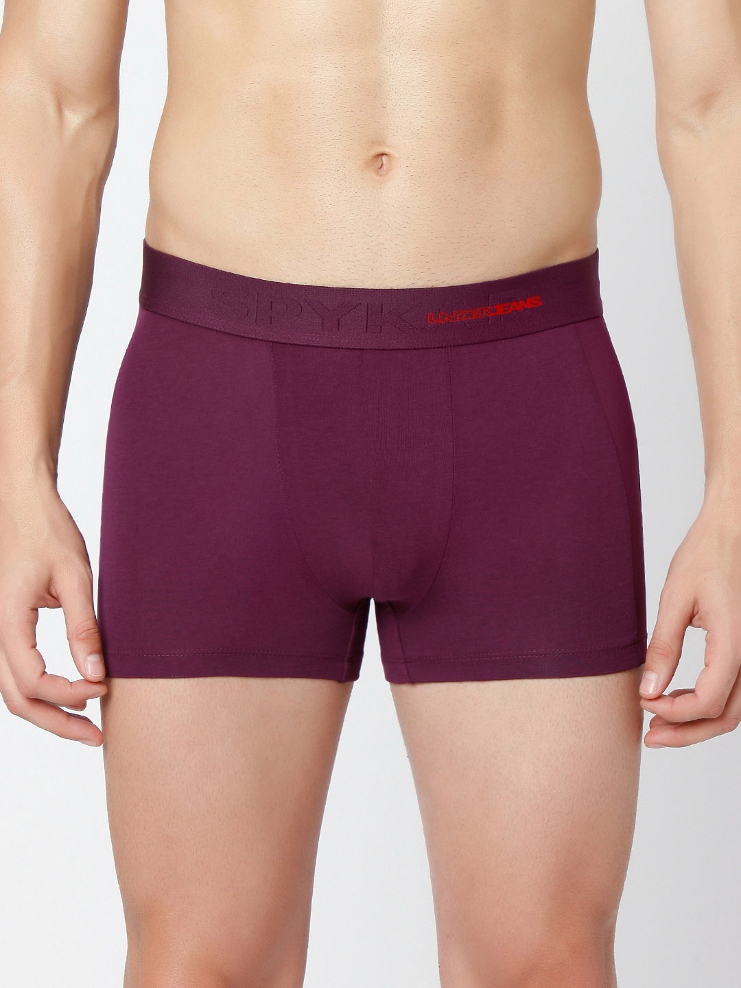 

Underjeans by Spykar Men Cotton Blend Trunk, Violet