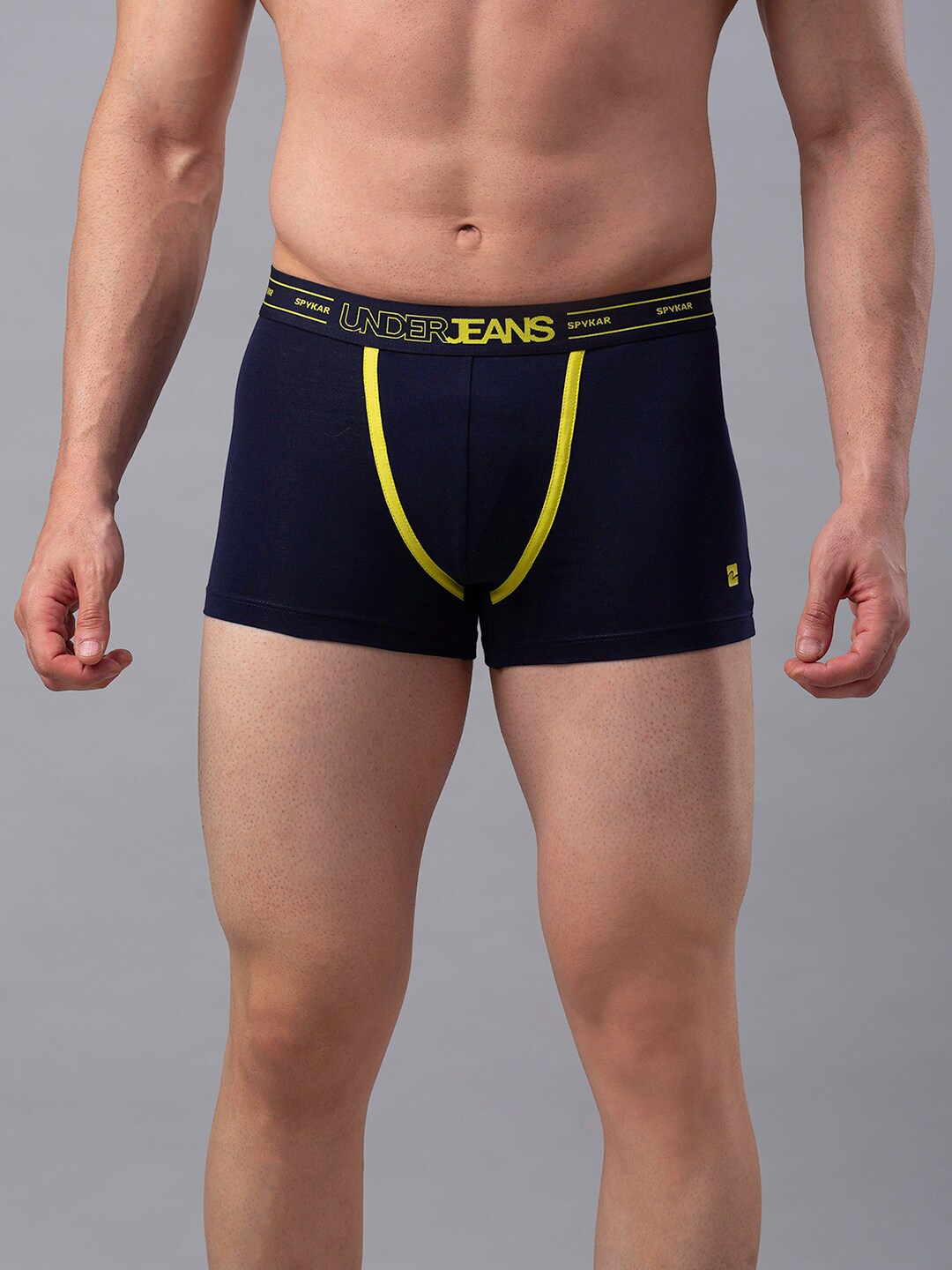 

UnderJeans by Spykar Men Cotton Blend Trunk, Navy blue