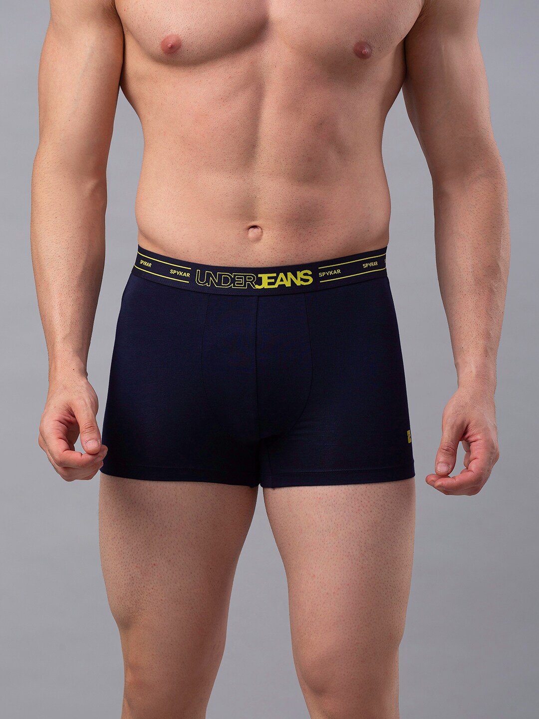 

UnderJeans by Spykar Men Cotton Blend Trunk, Navy blue