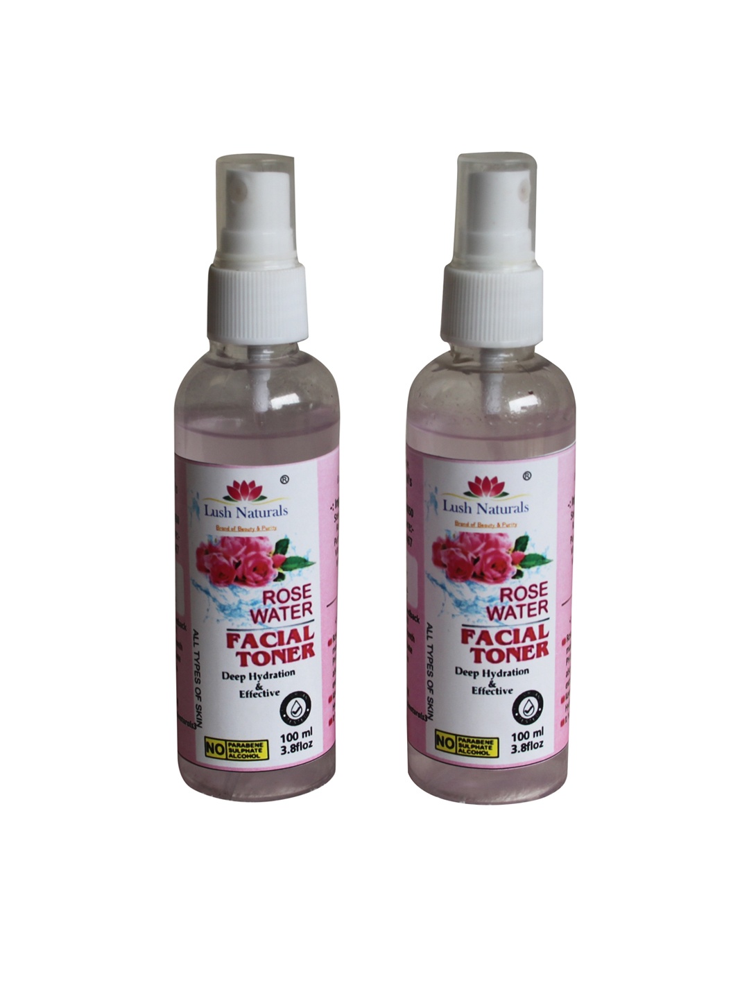 

Lush Naturals Rose Facial Toner with Vitamin E 100 ml, Pink