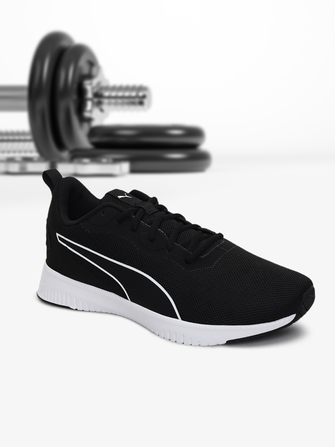 

Puma Men Black Textile Flyer Flex Knit Running Shoes