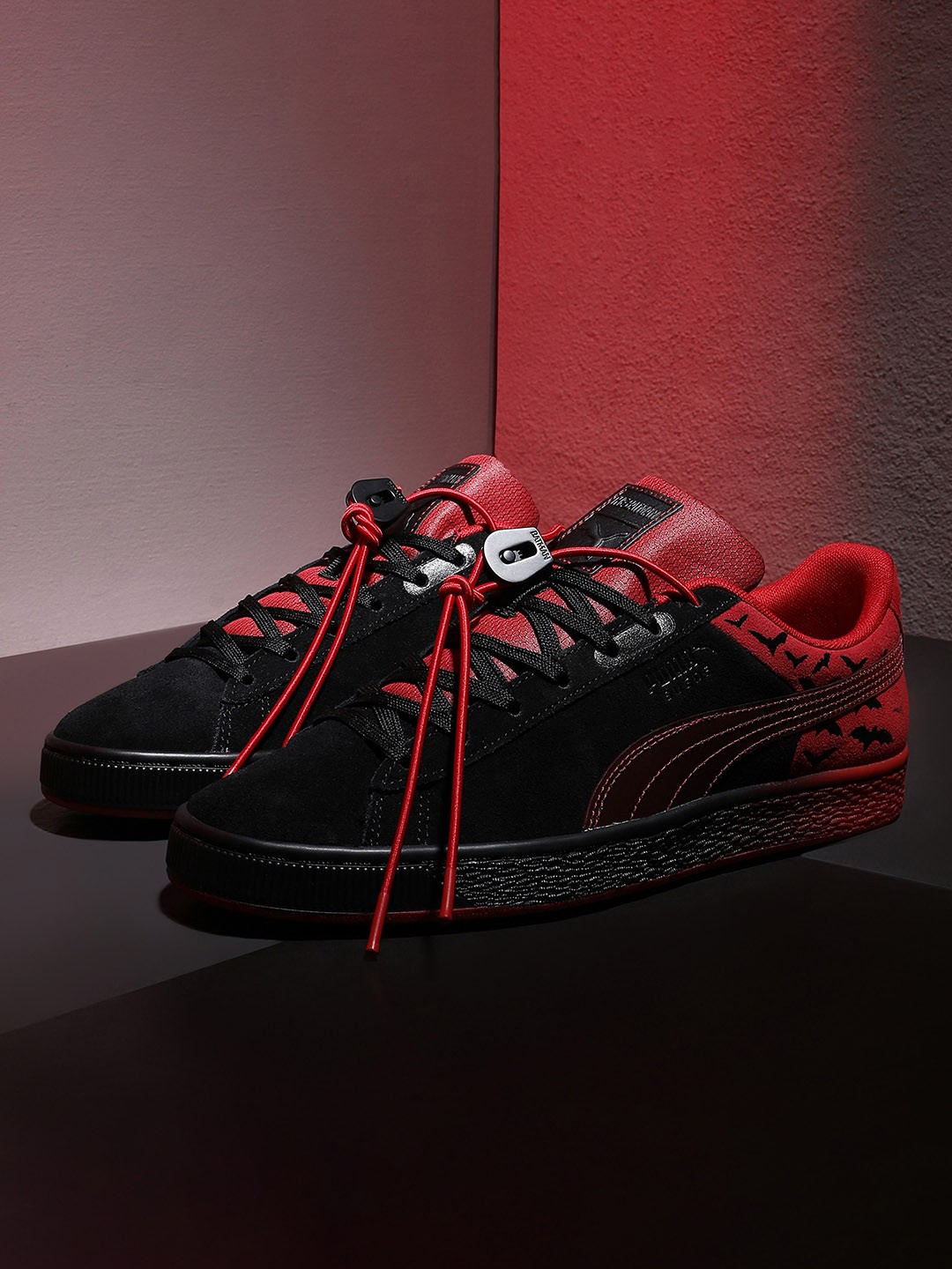 

Puma Men Black & Red Batman Suede Classic Sneakers