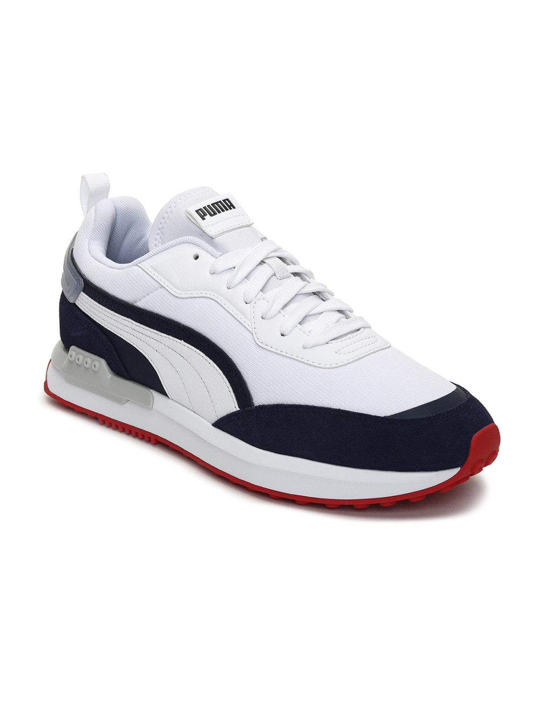 

Puma Men White & Black City Rider Gradient Sneakers