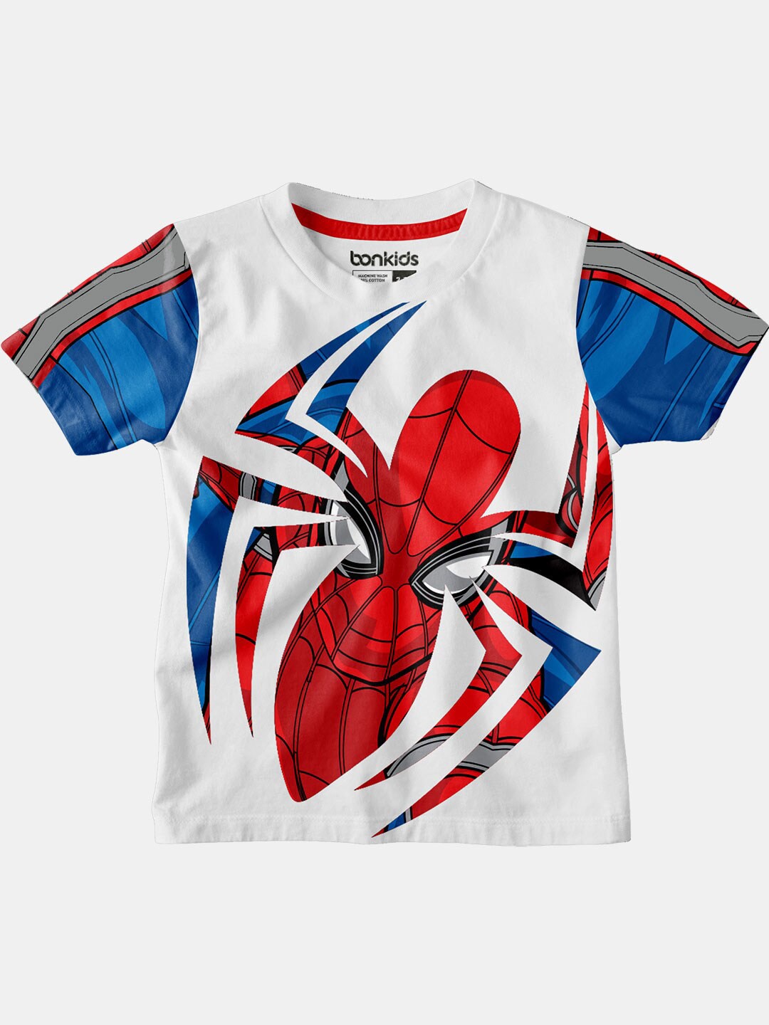 

BONKIDS Boys White Spider-Man Printed T-shirt
