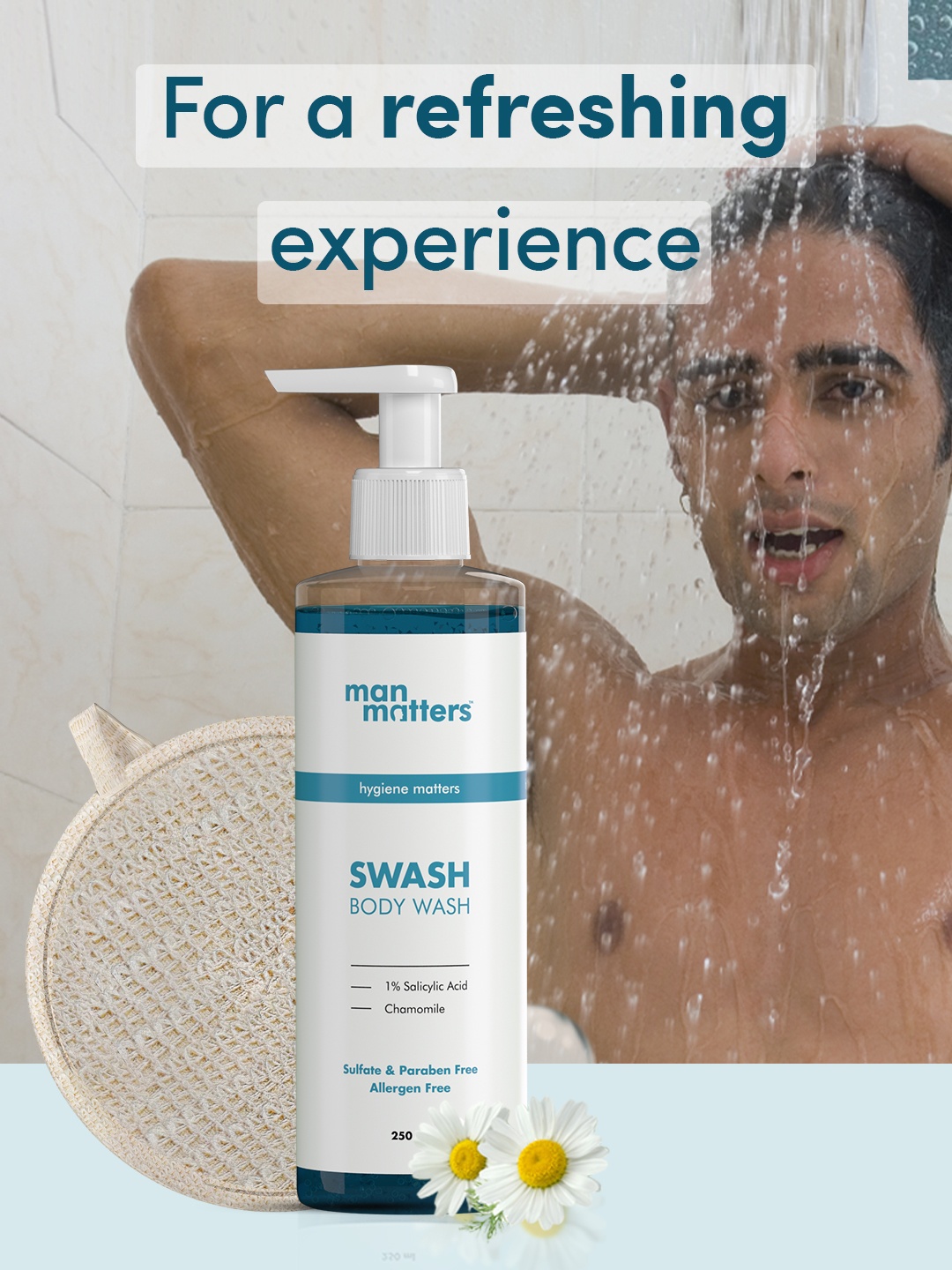 

Man Matters Body Cleanse Combo with Body Wash & Loofah, White