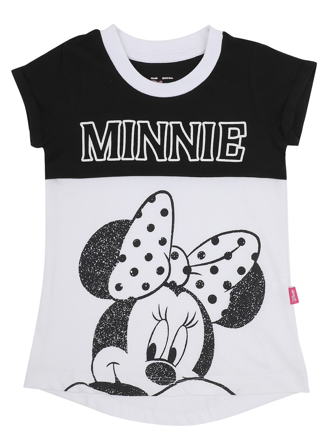 

PROTEENS Girls White & Black Printed T-shirt