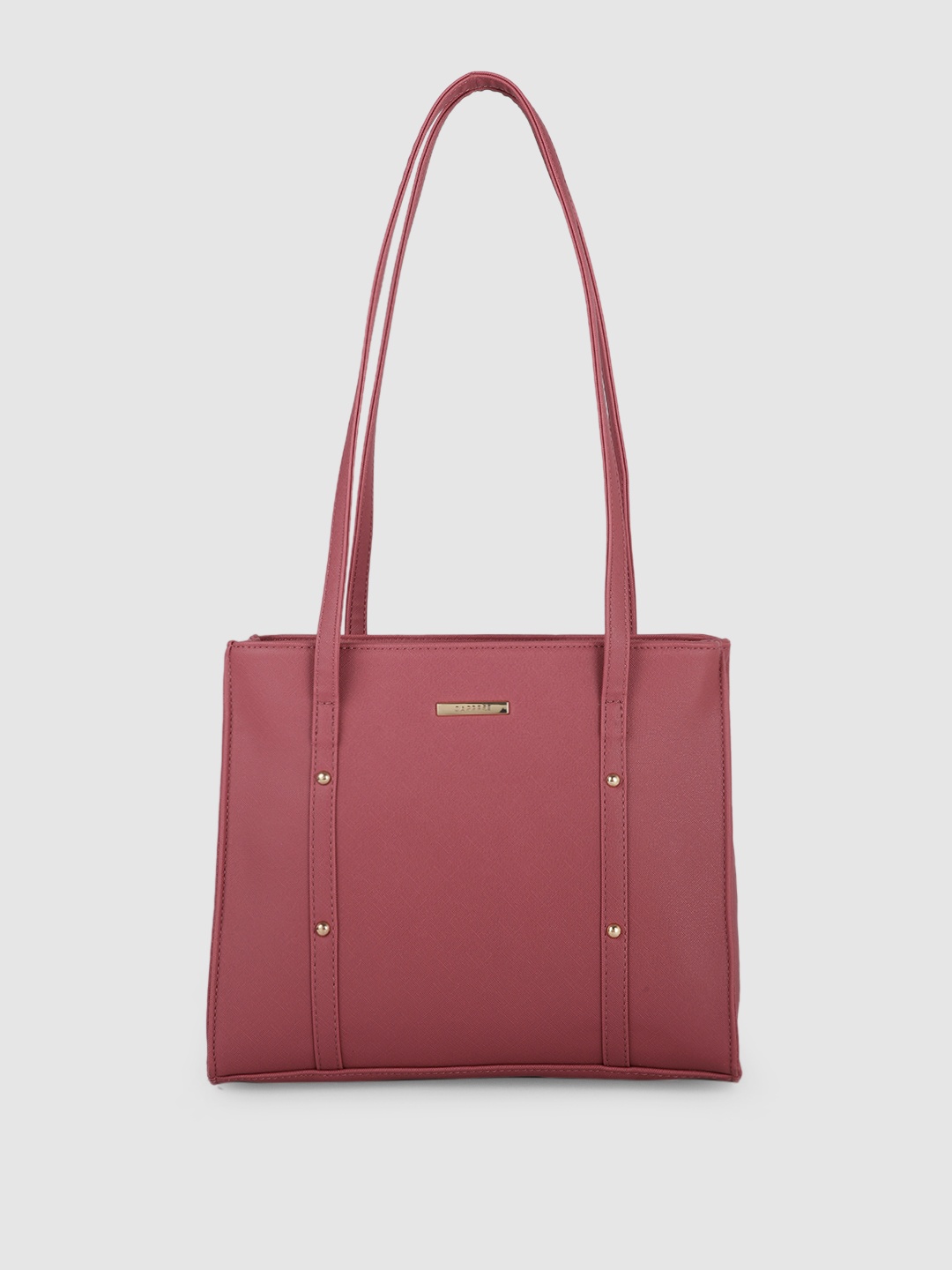 

Caprese Dark Mauve-Coloured Solid Leather Regular Structured Shoulder Bag