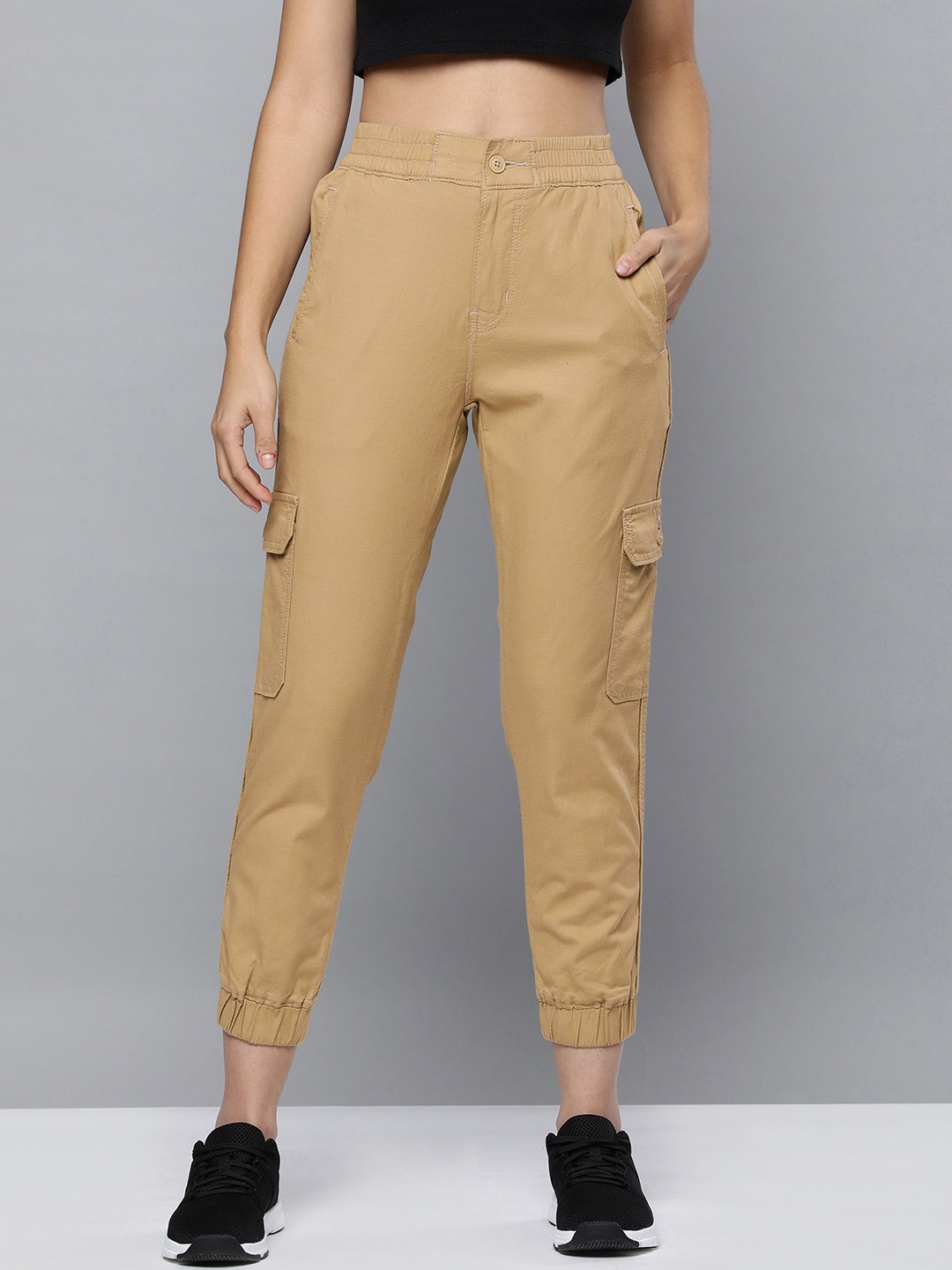 

Levis Women Khaki Solid Joggers