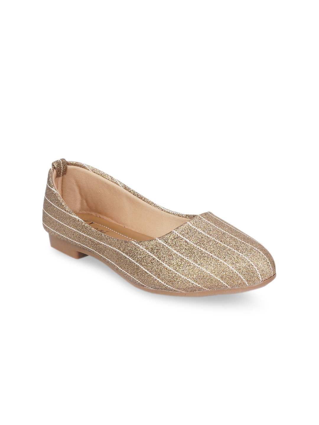 

The Desi Dulhan Women Brown Embellished Ballerinas Flats