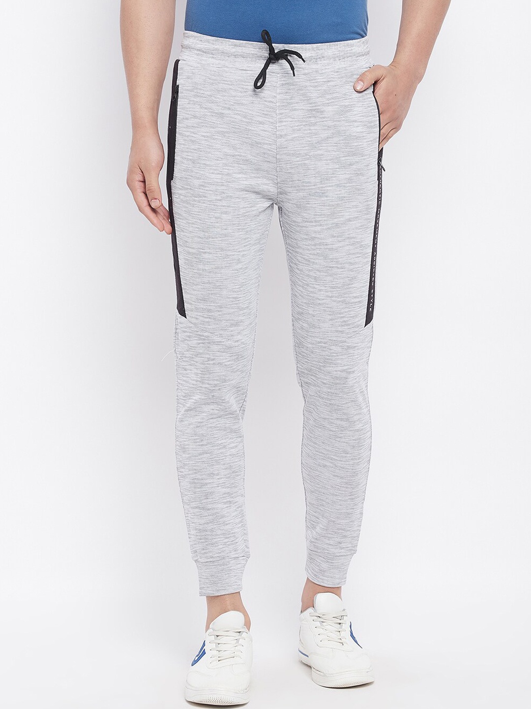 

Duke Men Grey Solid Slim Fit Cotton Joggers