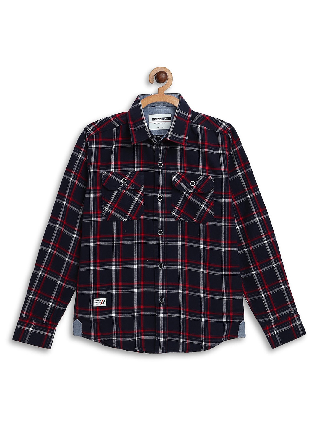 

Octave Boys Red Checked Casual Shirt