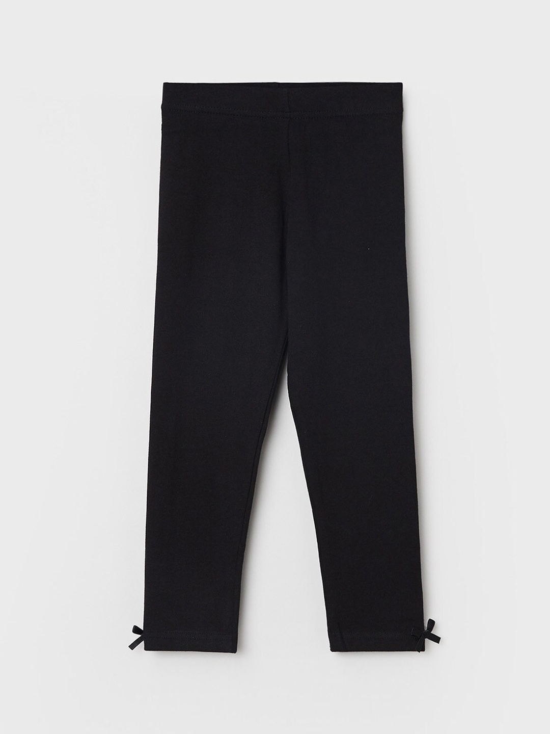 

MAX Girls Black Solid Leggings