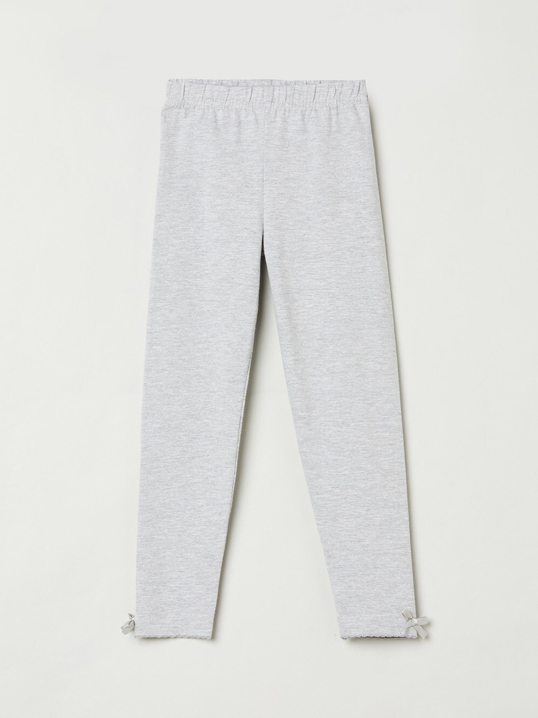 

max Girls Grey Solid Leggings