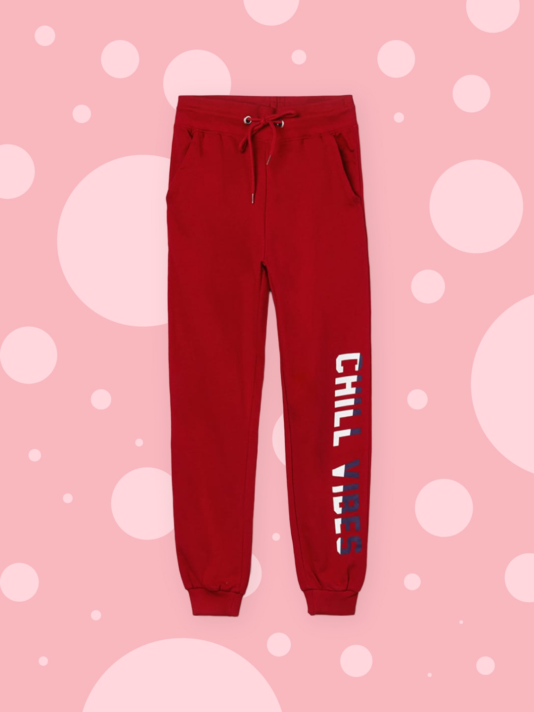 

max Boys Red Cotton Joggers Trousers