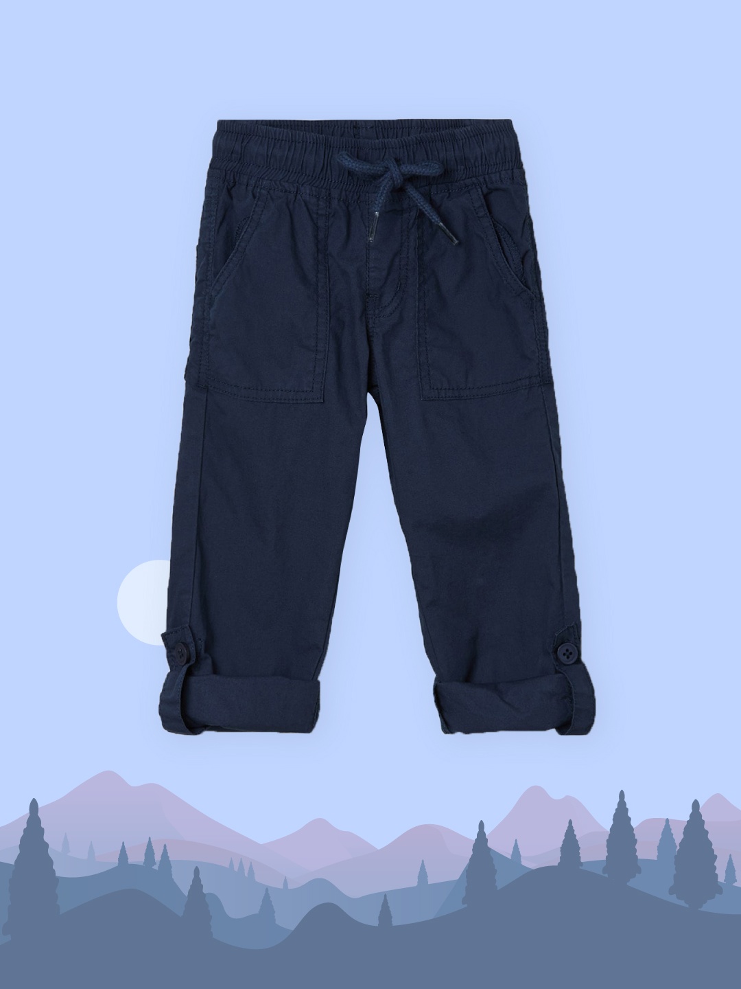 

max Boys Navy Blue Cargos Trousers